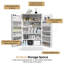 Armoire de rangement multifonctionnelle avec tablette réglable
