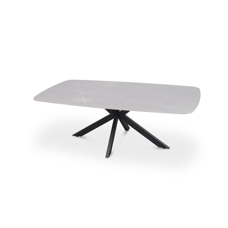 Deava Cross Legs Coffee Table, Grey