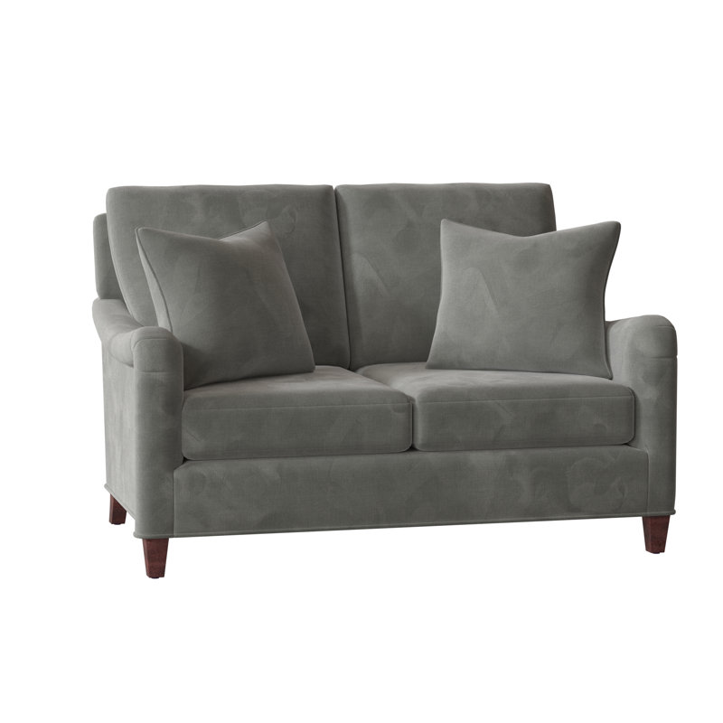 Smythe Upholstered 57'' Loveseat, Walnut, Pewter (9953 65)