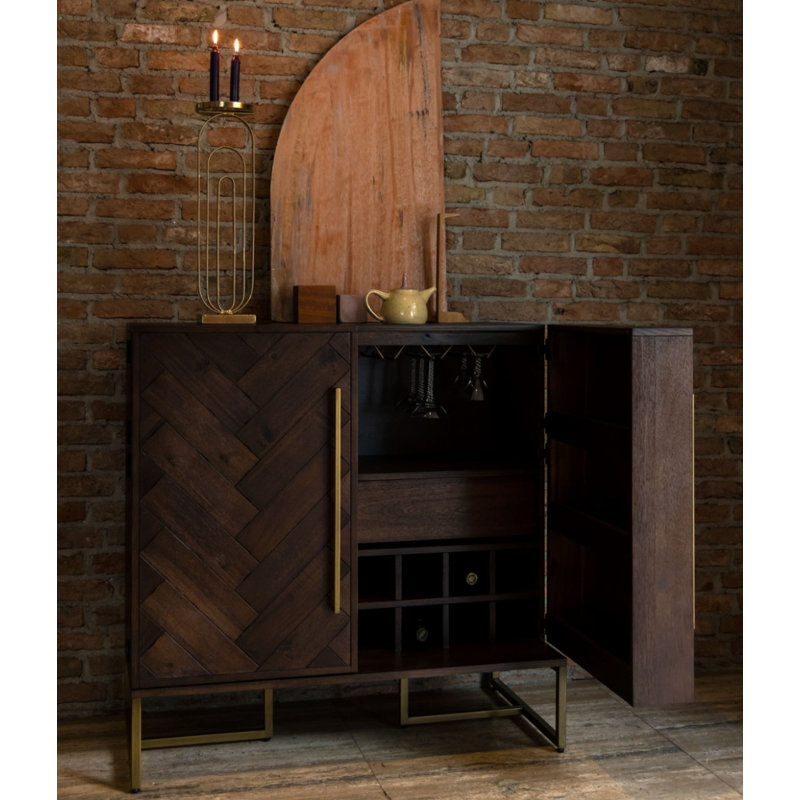 Solid Wood Bar Cabinet