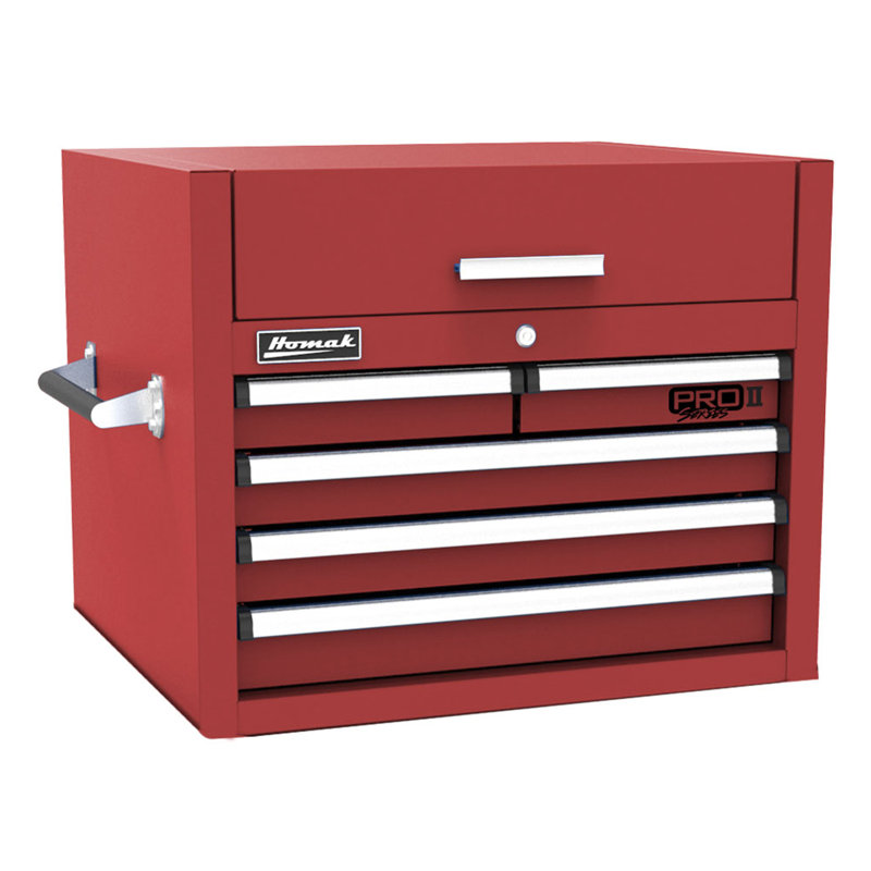 Commode à outils 5 tiroirs l 26,5 ", Rouge