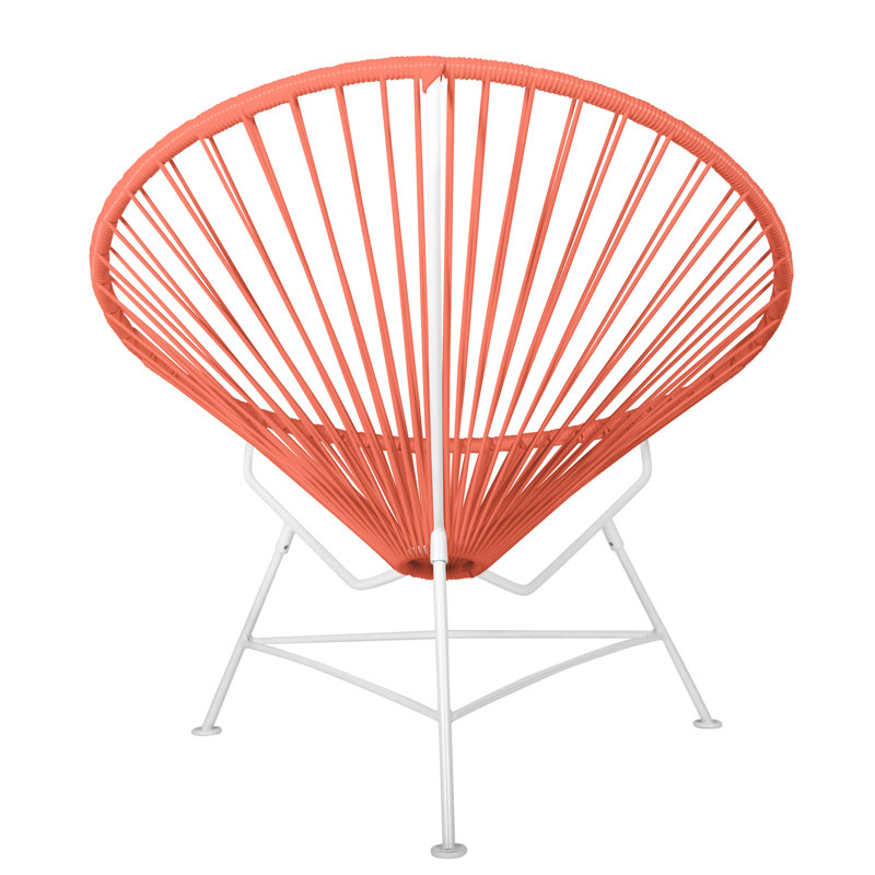 Méridienne Innit, Tissu corail / blanc