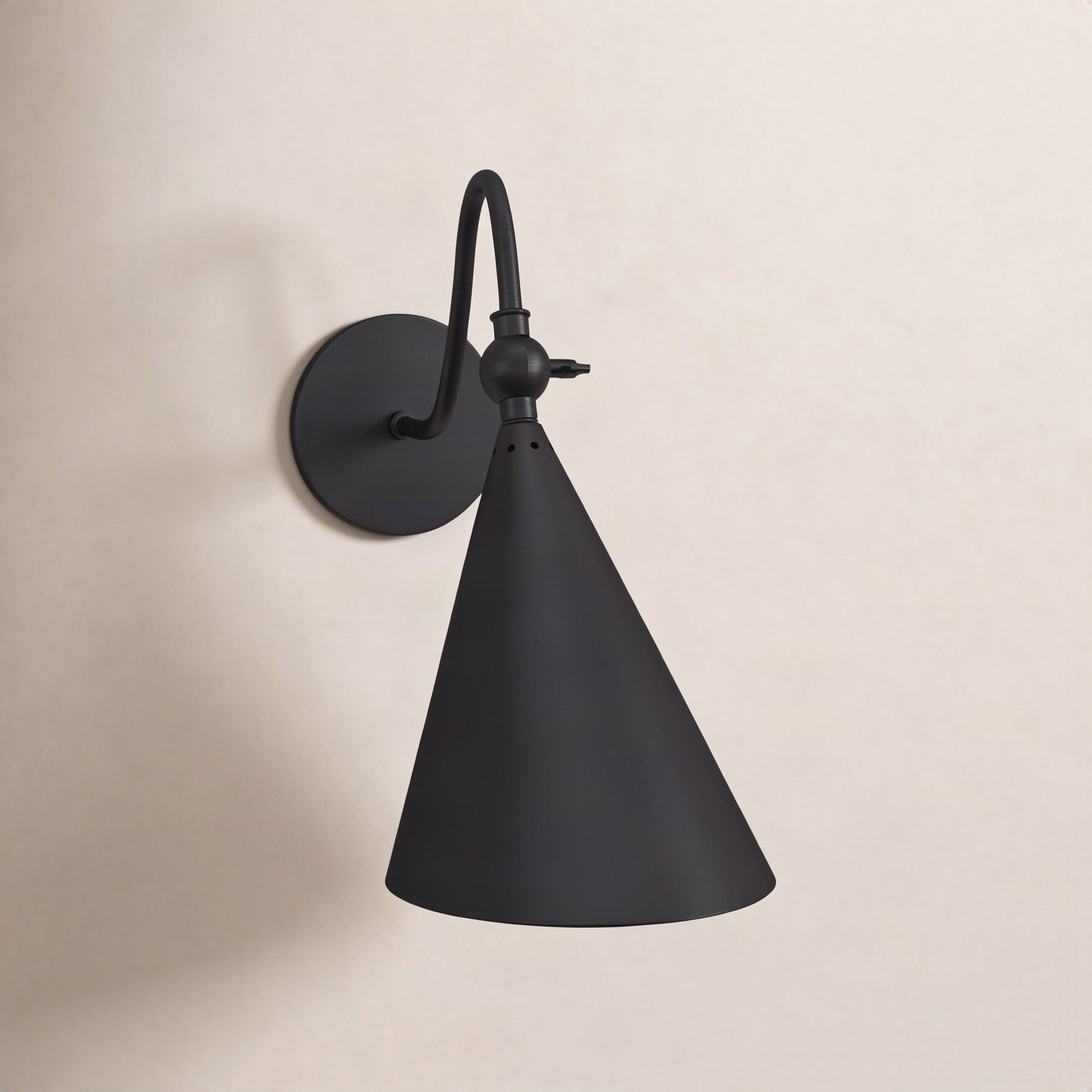 Cogan Single Light Dimmable Armed Sconce, Old Bronze