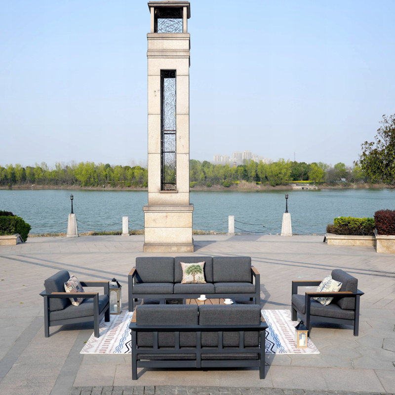 7 - Person Patio Conversation Set with Cushions