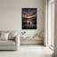 " Blue Cloaked Figure Walking Through Winding River Sunset " Painting-342078483