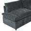 Canapé modulaire rembourré en polyester gris foncé