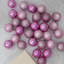 Boules de Noël à 4 finitions incassables 60 carats de couleur rose bonbon 2,5 po (60mm)