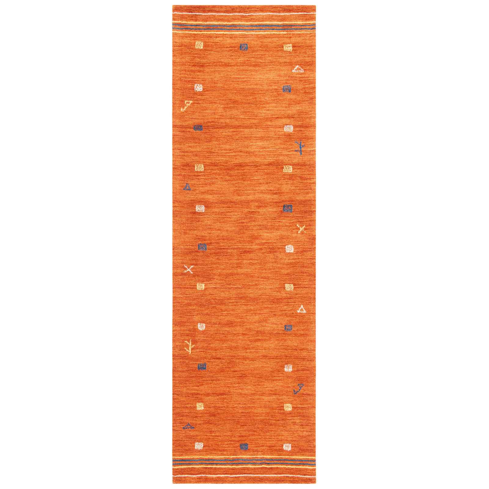 Danette Rust Hand-Loomed Wool Rug, Square 10'