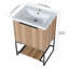 Meuble-lavabo autoportant avec lavabo en résine