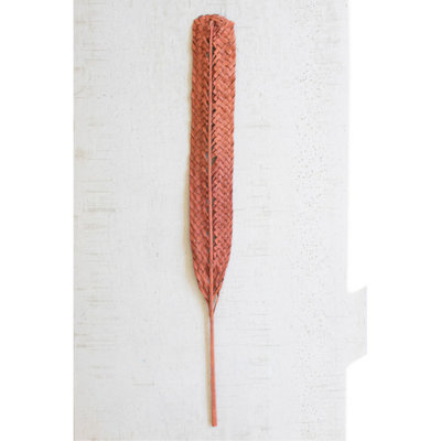  Natural Coral Woven Kejur Leaf Stem – Handcrafted 48" Home Décor, Set Of 12