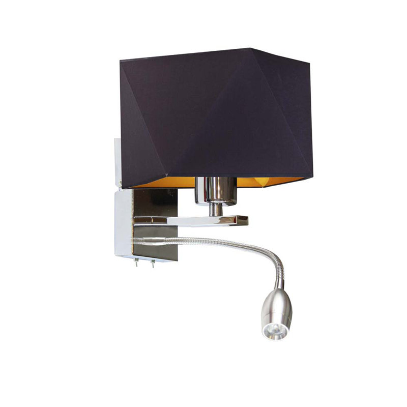 Tuley Steel LED Armed Sconce, Black