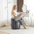 Velvet Vanity Chair With Storage, 360° Swivel Round Storage Ottoman With Pillows, No Assembly Modern Comfy Makeup Stool For Bedroom, Dressing, Living Room (grey)-702752627