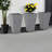 Space-saving Tall Planters Set, Gray Polypropylene Design