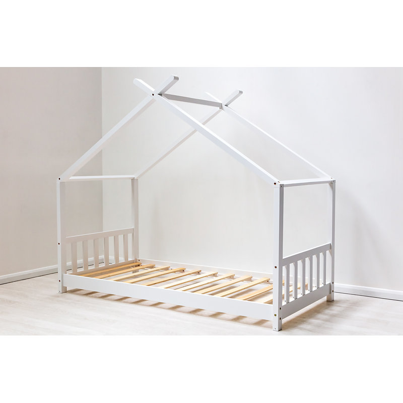 Laurie Single (3') Standard House Beds, No Mattress, White
