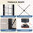 6 Drawer Dresser with Hanging Rack and Shoe Rack, Fabric Storage Dresser with Charging Station and LED Lights for Bedroom, Closet, Entryway-1228887840