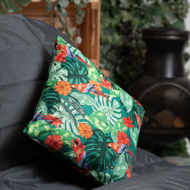  Parrot Indoor-Outdoor Cushion, Multicolour