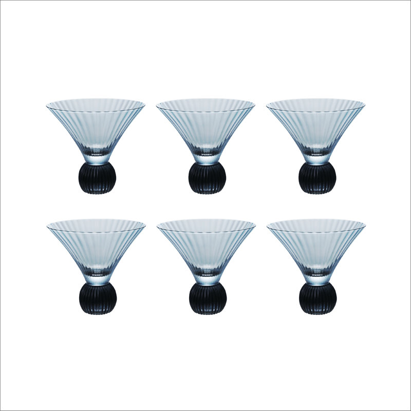 Verre à martini plissé