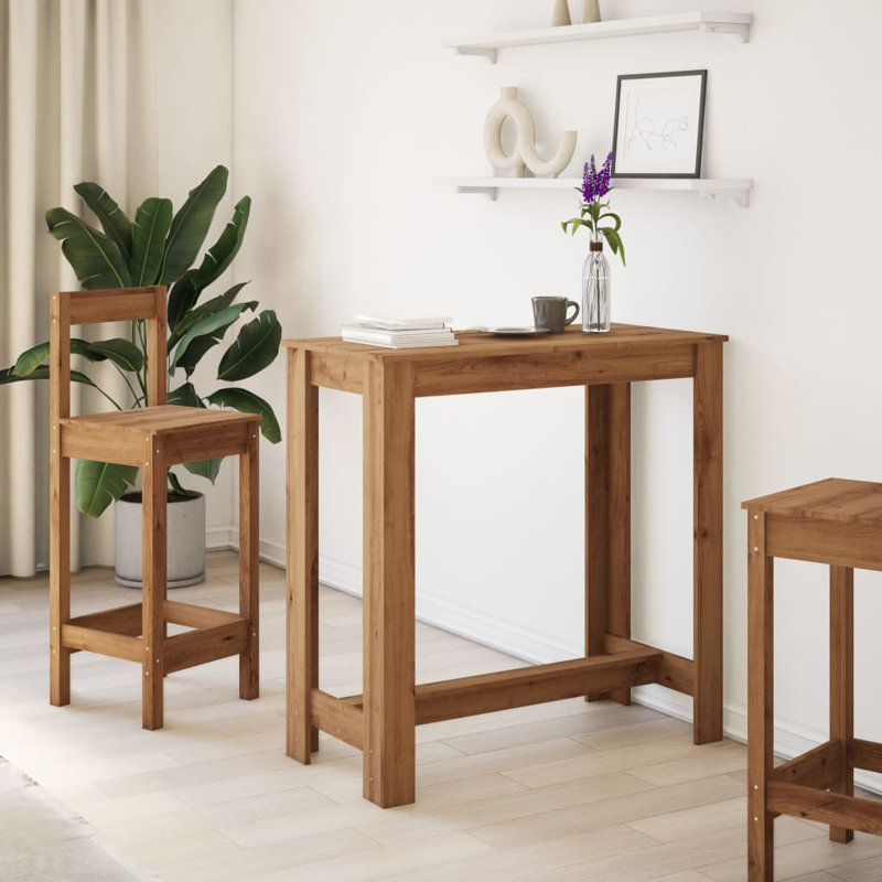 Rectangular 102 Cm L Outdoor Bar Table, Artisan Oak