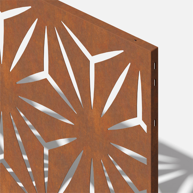 Screen Series 24" H x 45" W Corten Steel Privacy Screen Panel