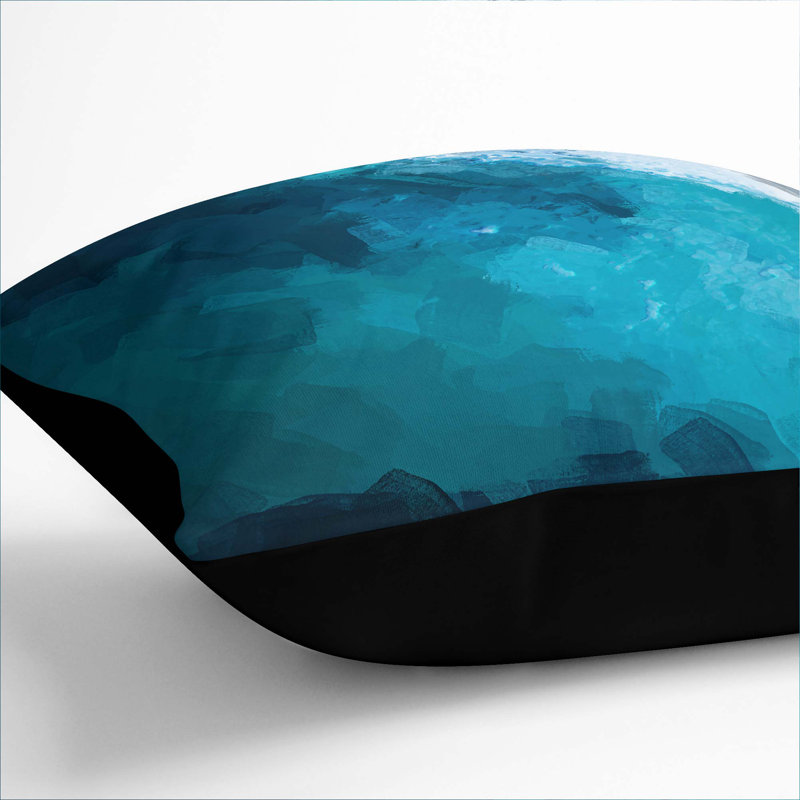Square Throw Cushion, Black, 55cm H x 55cm W x 20cm D