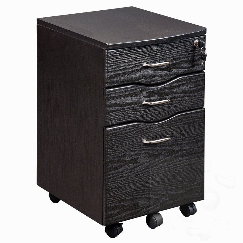 Rolling Office Storage Cabinet with Drawers