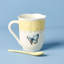 Ensemble de 2 tasses Lenox Butterfly Meadow jaune avec cuillères