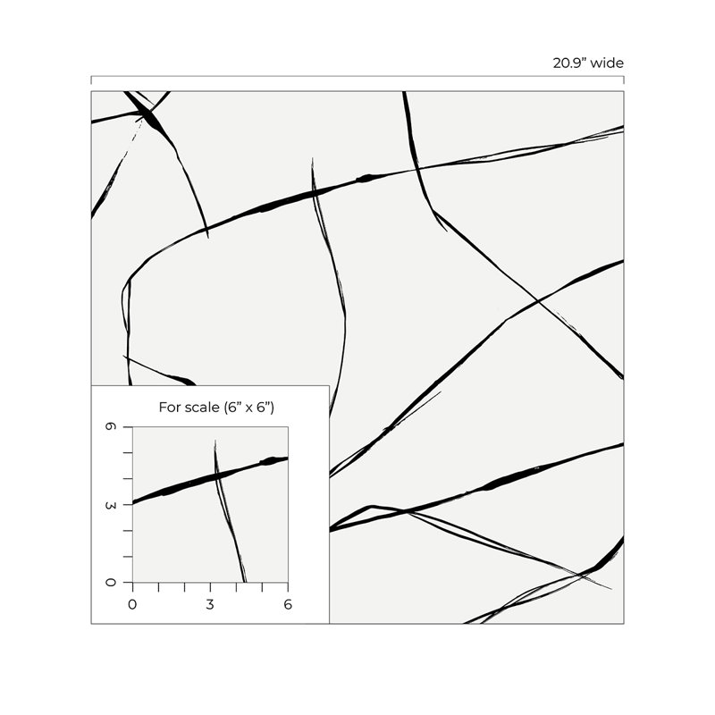 Rouleau de papier peint adhésif L 18 pi x l 20,9 po Kameren, Noir