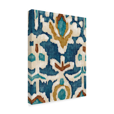 « ocean ikat i », reproduction sur toile tendue