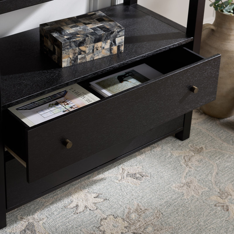 Commode 2 tiroirs Ernest, Black/Black