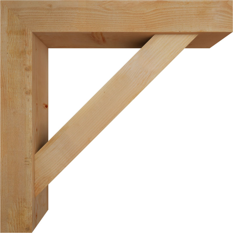 Support de bloc traditionnel avec entretoise décalée, 44 x 44, Sapin Douglas de l 8 po (scié brut)