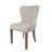 Tufted Solid Wood Side Chair in Beige/Brown