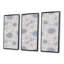 «Vintage Blue Farmhouse Flower VI», ensemble de 3 reproductions d'art encadrées sur toile-1804448272-1804448279
