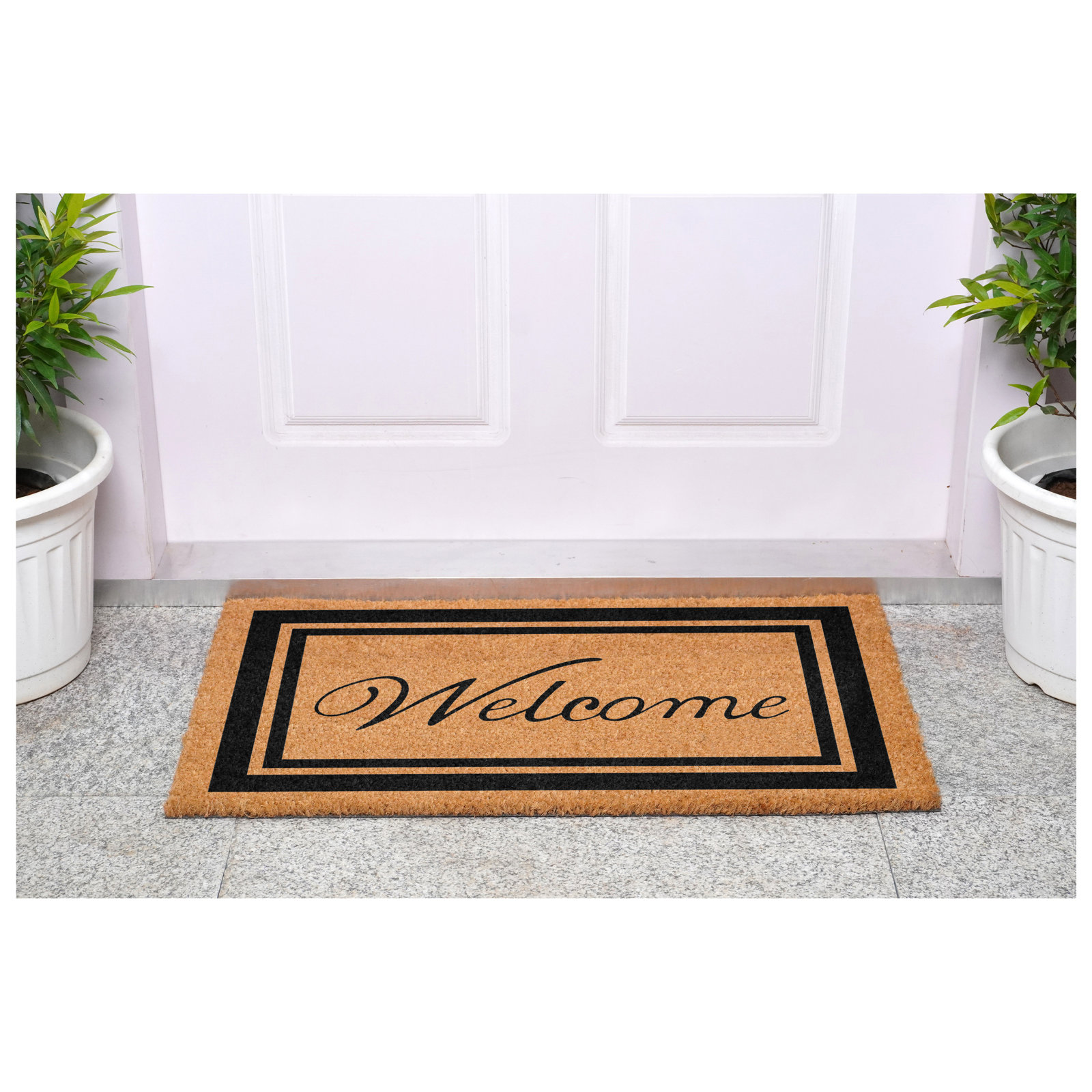 Stender Non-Slip Outdoor Doormat, Black, Rectangle 2' x 3'