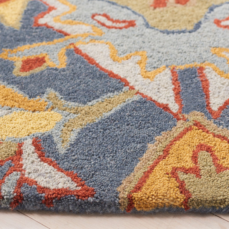 Tapis héritage / bleu marine Bastid 653, Rond 6 pi