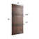 Castle Series 84'' Solid Wood Paneled Satin with Installation Hardware Kit Barn Door