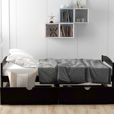 Lit plateforme simple avec deux tiroirs disposés de façon exquise - couleur pour l'organisation