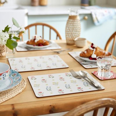 Boho Floral Paper Printed MDF Placemat