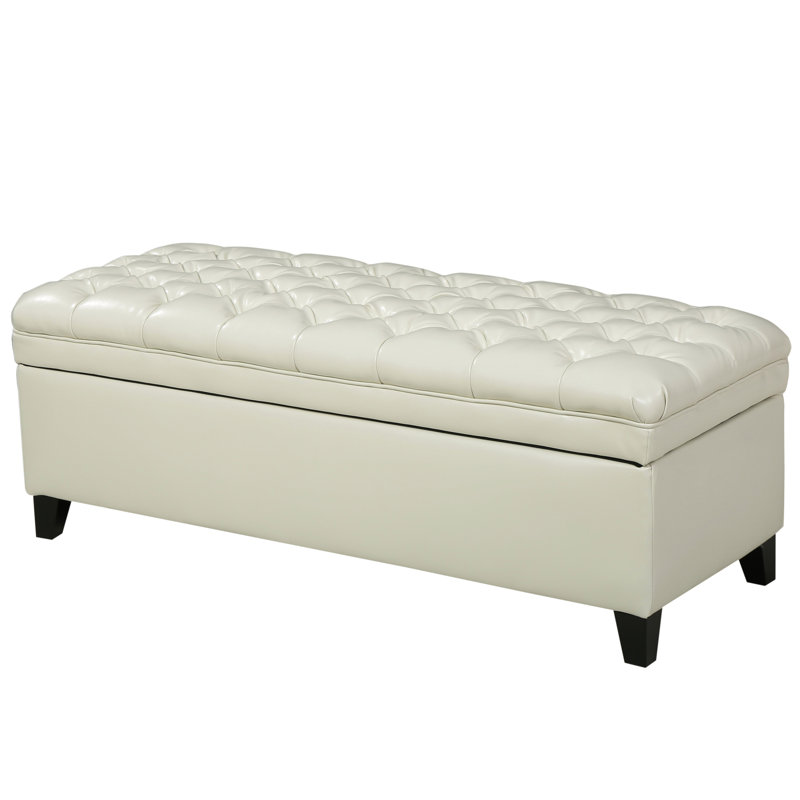 Storage Ottoman, Ivory