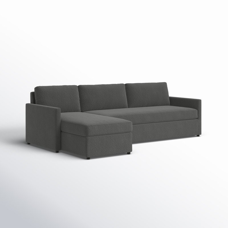 Canapé modulaire 2 pièces Damari, Accoudoir à gauche (vu de face), Sergé blanc classique