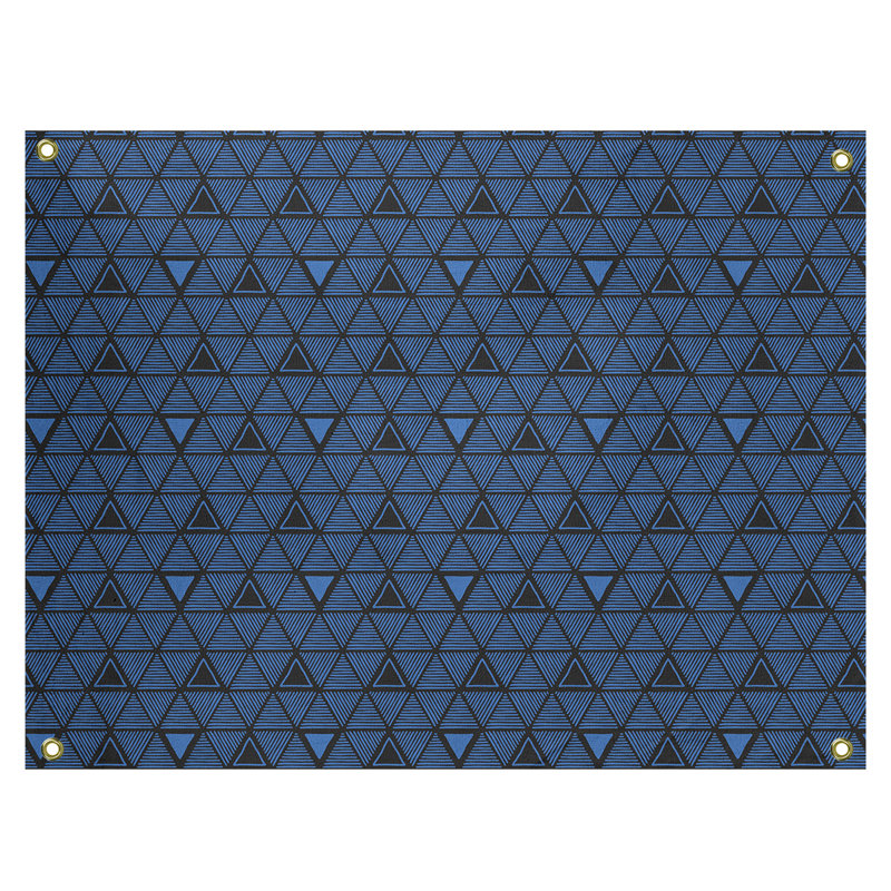 Tapisserie, H 59 po x l 80 po, Bleu et noir