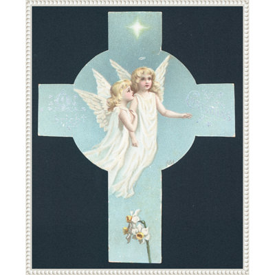 «A Bright Christmas Card» par English School, reproduction d'art sur toile encadrée