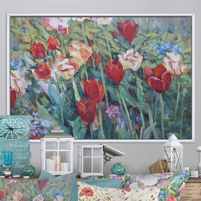 «Blossoming Poppies in the Fields», reproduction sur toile