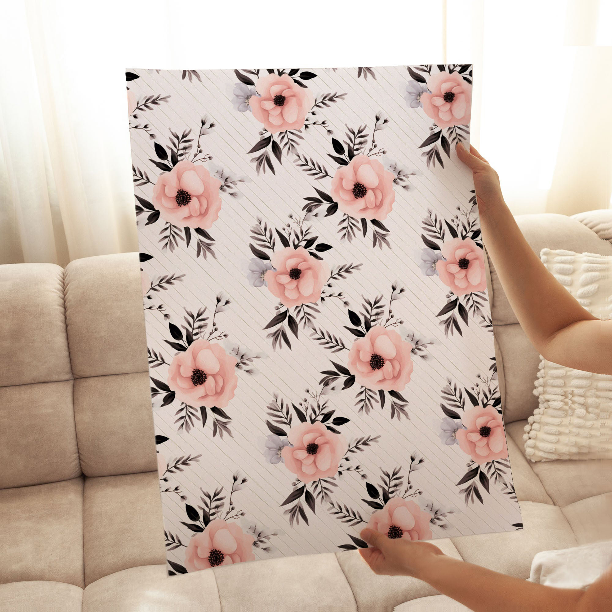 Winston Porter Floral Flower Pattern IV Glam Unframed Art Print | Wayfair