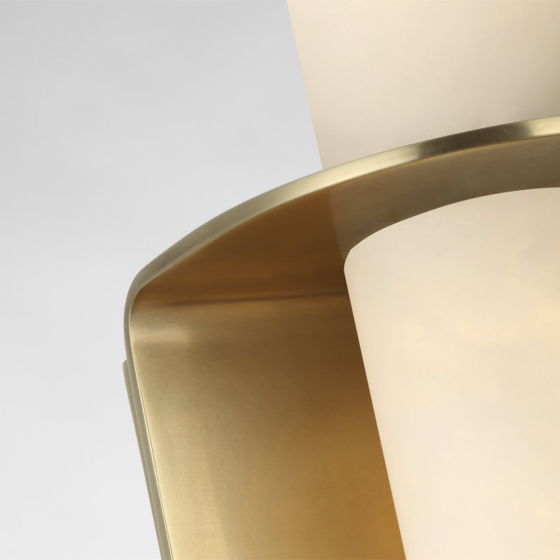 Kelly Wearstler Fosse 11" Invertable Offset Oval Sconce, 17.75" H x 4.5" W x 4" D, Antique-Burnished Brass, 1400 W