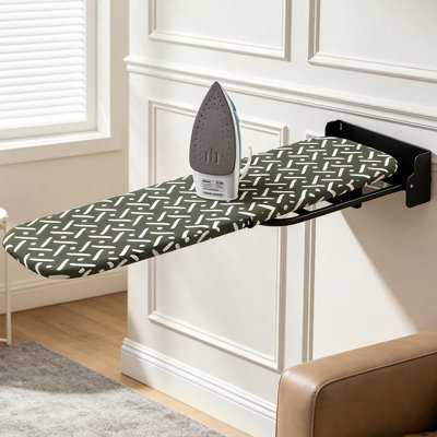Newport Wall-Mounted Steel Farme Folding Ironing Board,180°Rotating,Metal Construction,Space-Saving Design，Heat-Resistant And Scald-Resistant Fabric