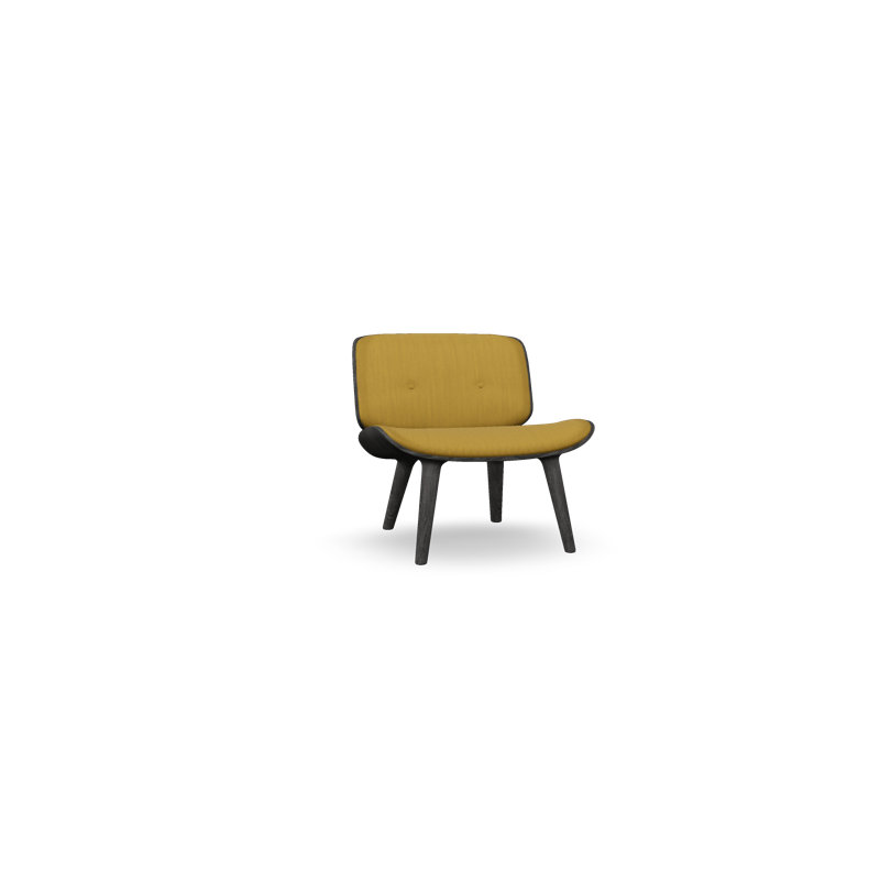 Nut Tufted Chair, Jacquard White, Gray Oak