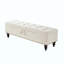 Banc de lit avec repose-pieds et tissu de rangement