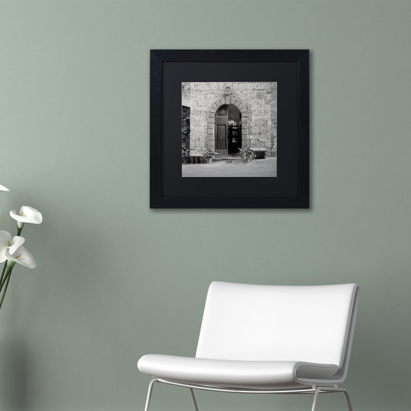 Alan Blaustein «Tuscany I», reproduction de photo encadrée, H 11 po x l 14 po x P 0,5 po, Noir, Toile avec cadre noir