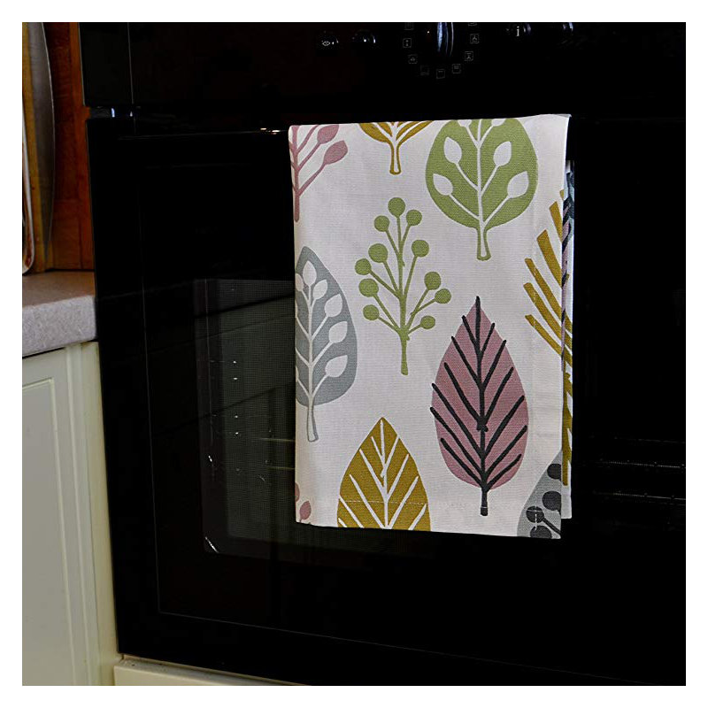 Alexys Cotton Jacquard Kitchen Towel, Blush Pink