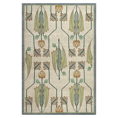 Tapis tulipe Rennie, ivoire